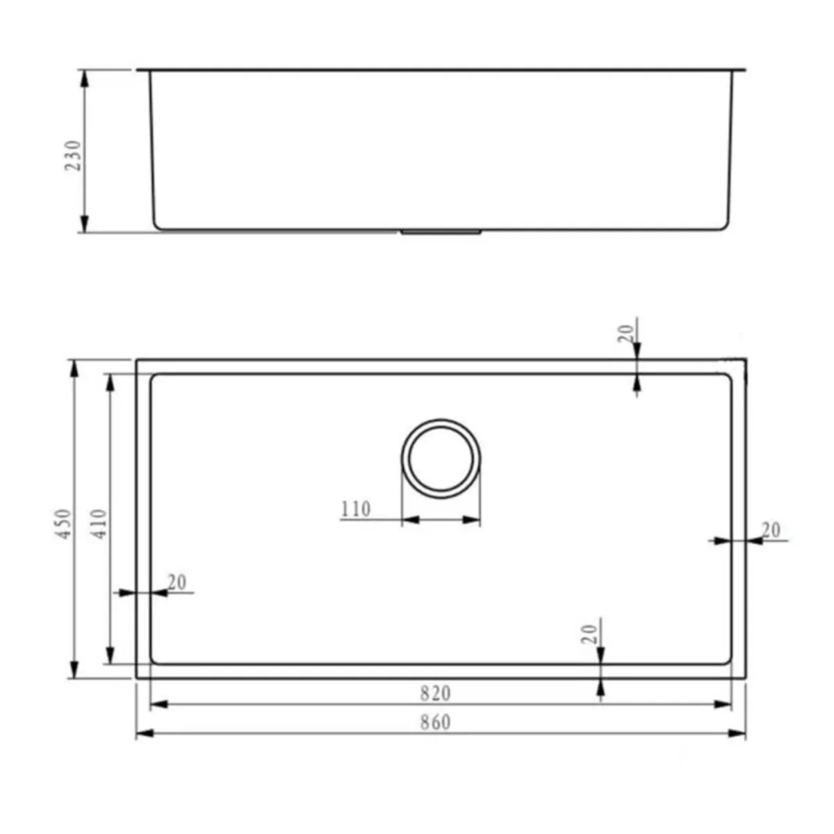 Fidelis FSD-22626HC Honeycomb Stainless Steel Sink - view 2